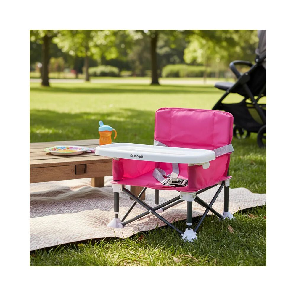 Silla De Comer Plegable Camping Xt01 Rosa image number 1.0