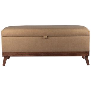 Banqueta Con Ba&uacute;l Incy Beige Omega 120x40x50 Cm M&aacute;xima Design