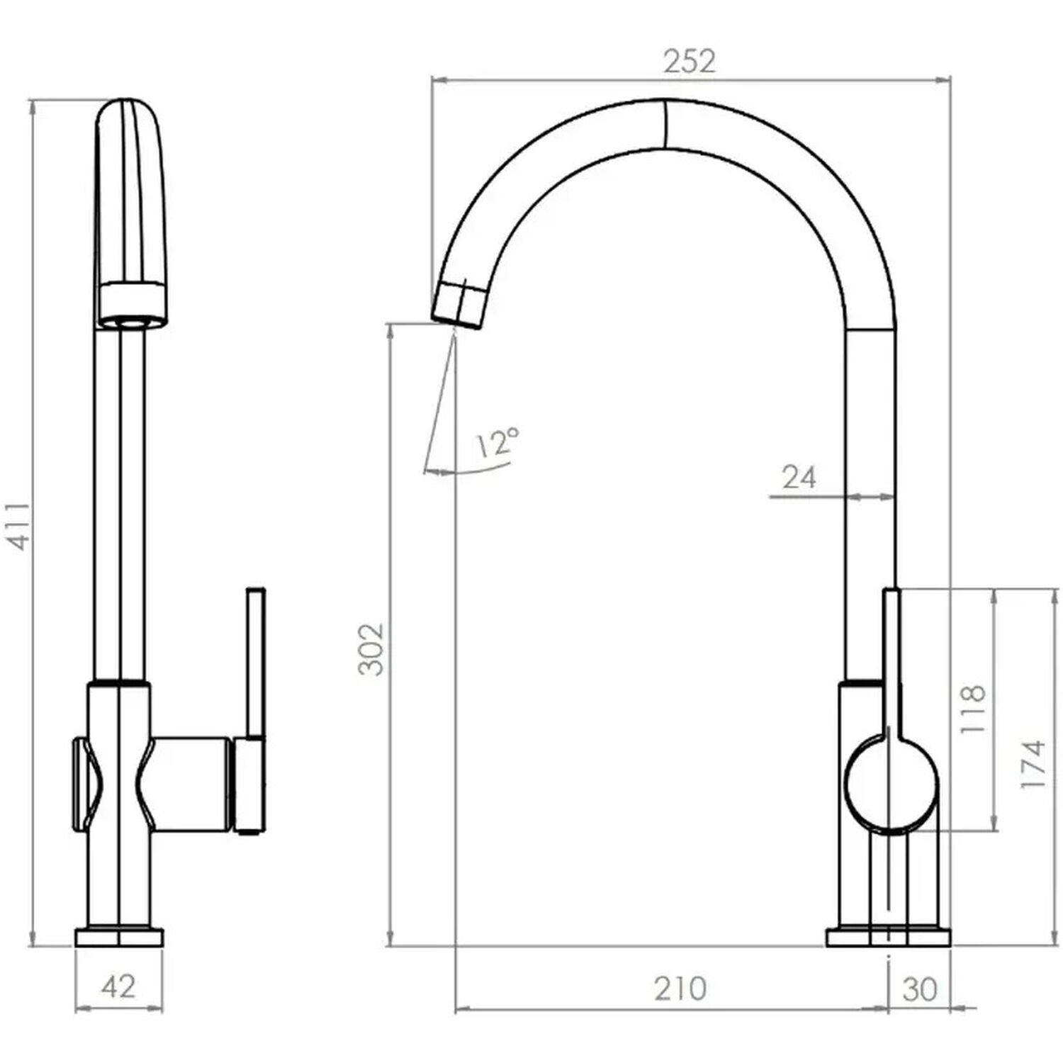 Llave Grifo Monomando Para Lavaplatos Modelo Ravello Marca Stretto 5 A&ntilde;os De Garantia Eficiencia Hidrica Negro Mate image number 5.0