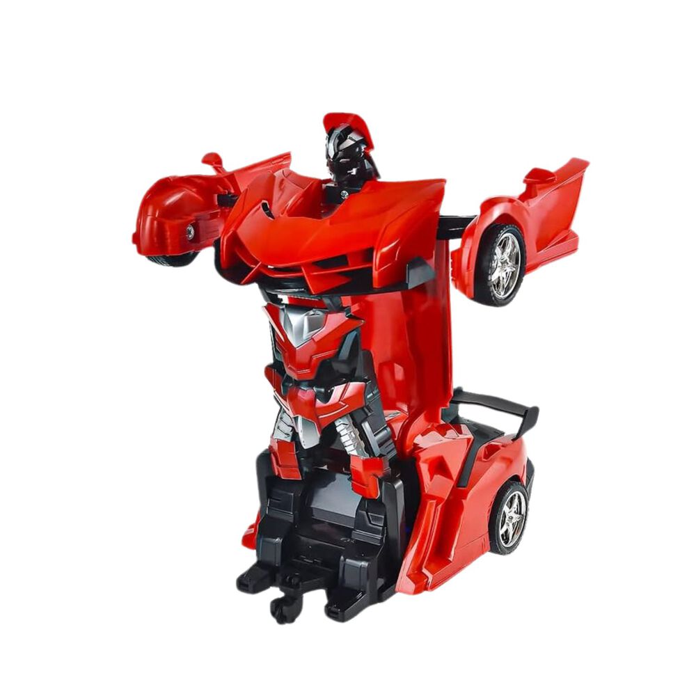 Juguete Auto Carreras Robot Articulado De 16x15cm Rojo image number 0.0