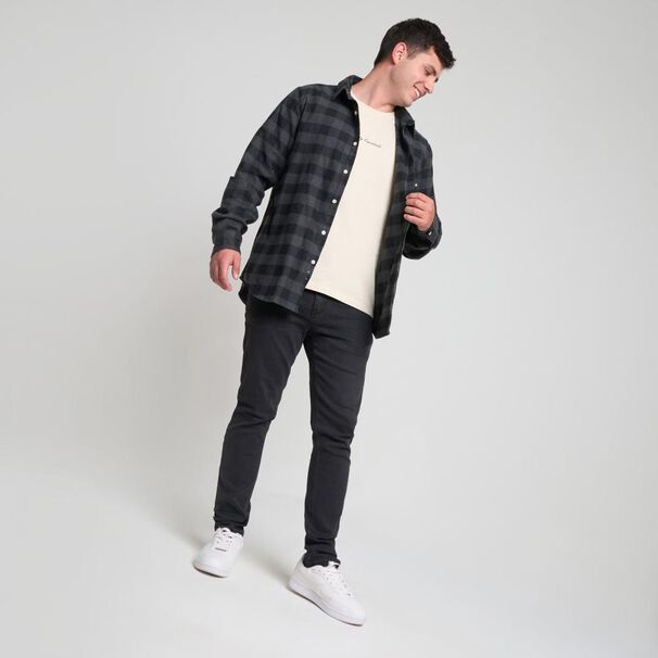 Polera Estampada Slim Manga Corta Cuello Redondo Hombre Skuad
