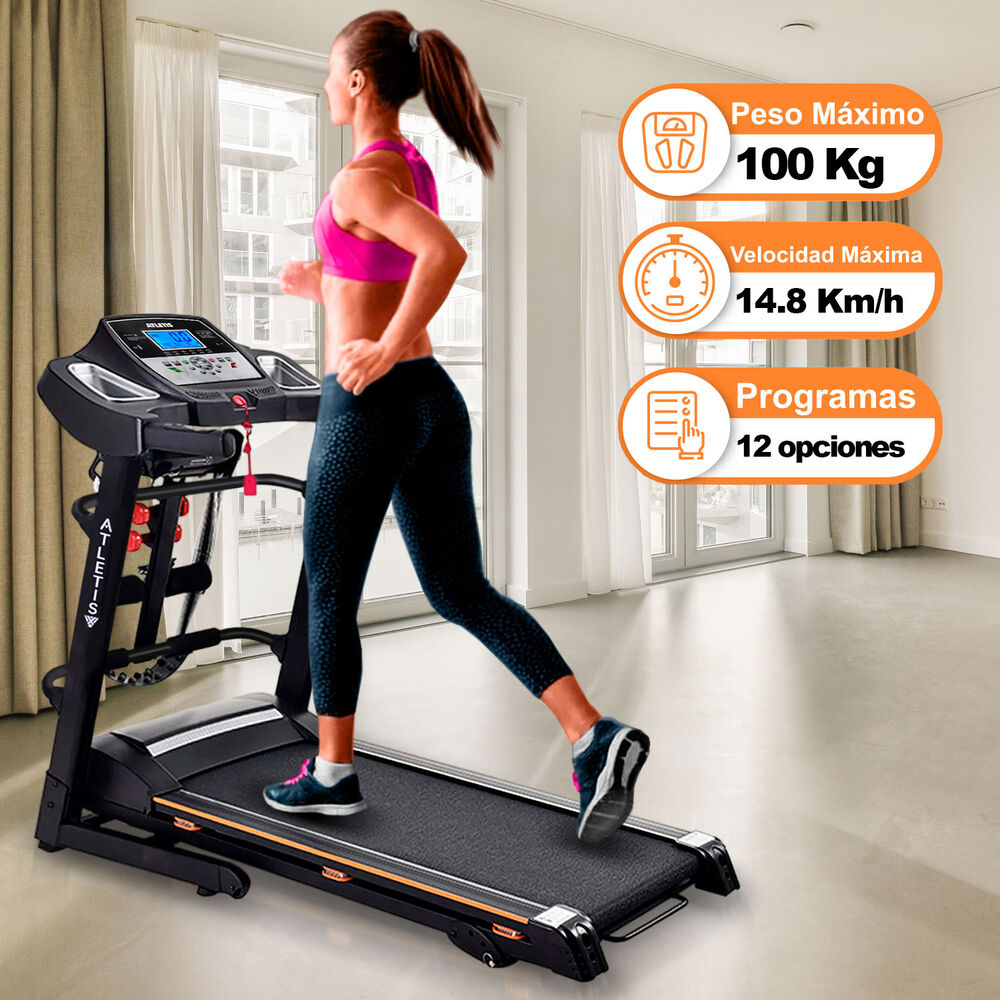 Trotadora El&eacute;ctrica A100 Plus Con Mp3 Y Usb Negro image number 1.0