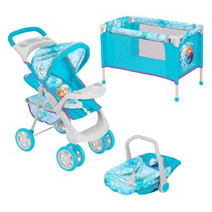 Juguete Muñecas Bebesit Coche Travel Con Cuna Frozen