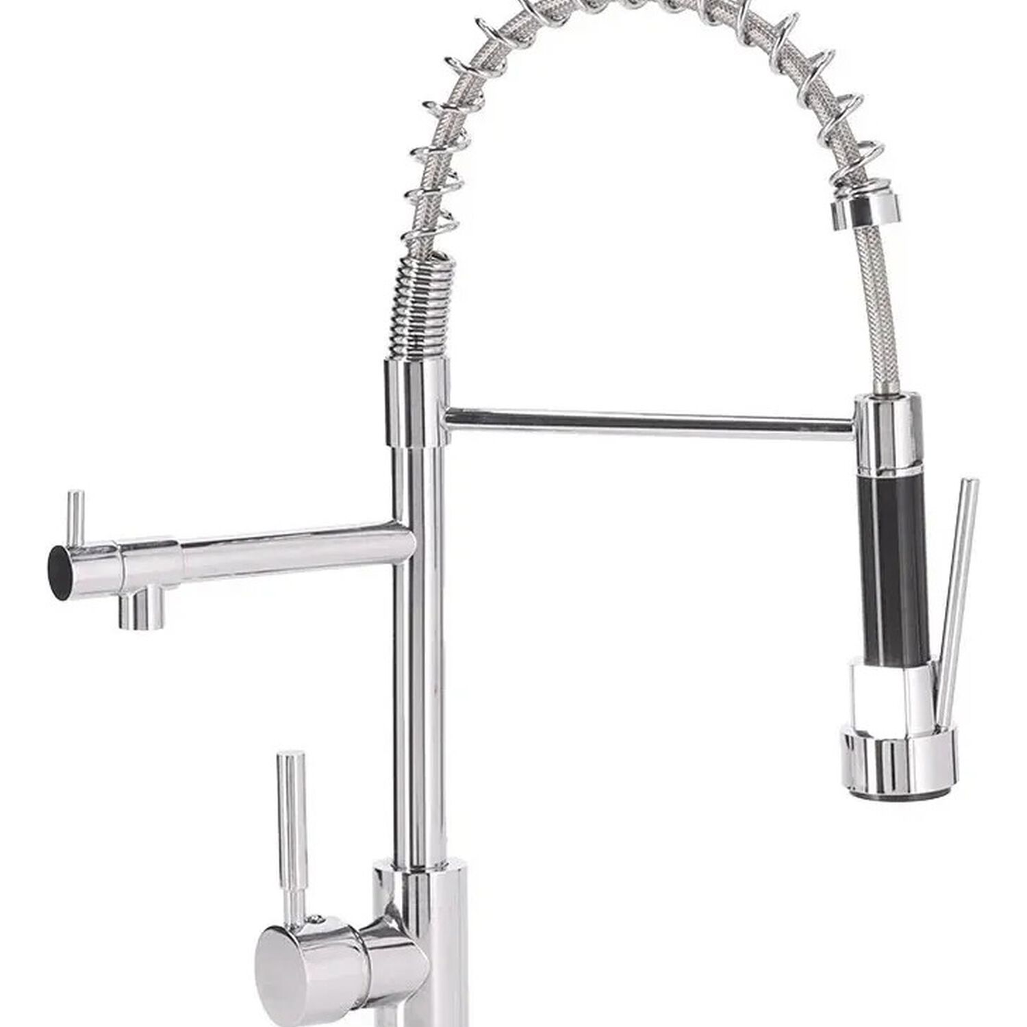 Monomando Llave Grifo Lavaplatos Extra&iacute;ble Modelo Bangor Marca Pmb Cromado Giro 360 image number 4.0