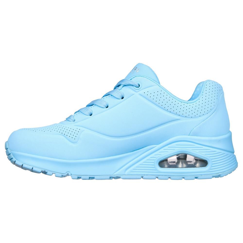 Zapatilla Urbana Mujer Skechers Uno - Stand On Air Celeste image number 2.0