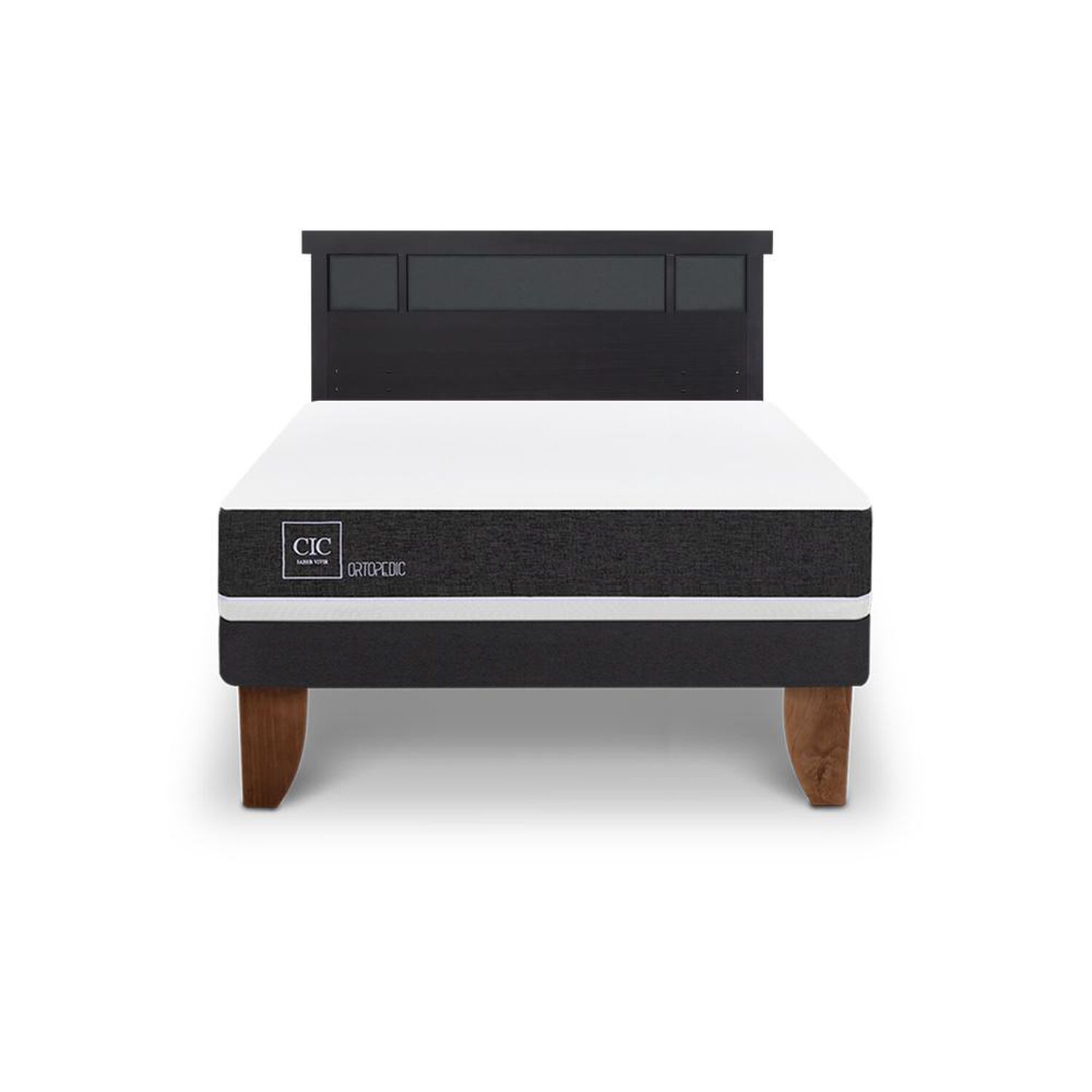 Cama Europea Cic Ortopedic / 2 Plazas / Base Normal + Respaldo image number 0.0