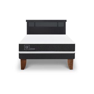 Cama Europea Cic Ortopedic / 2 Plazas / Base Normal + Respaldo
