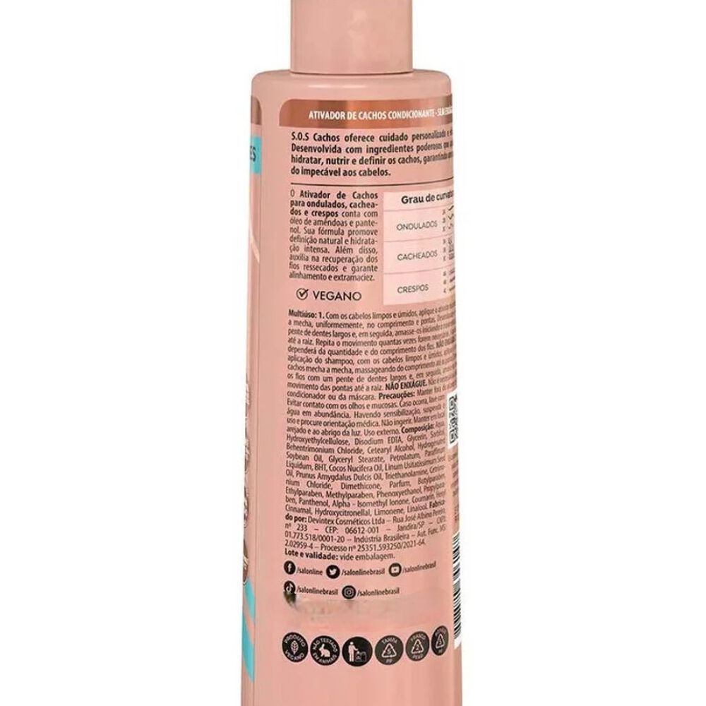 Sos Activador Rizos Leves Oleo De Almendras 300ml Salon Line image number 1.0