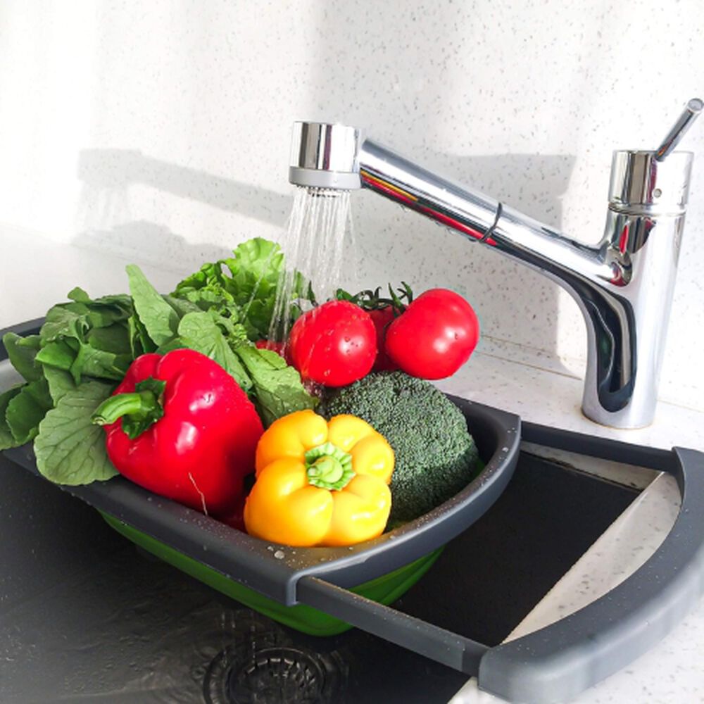 Colador Extensible Plegable 39x26cm De Silicona Multiuso image number 2.0