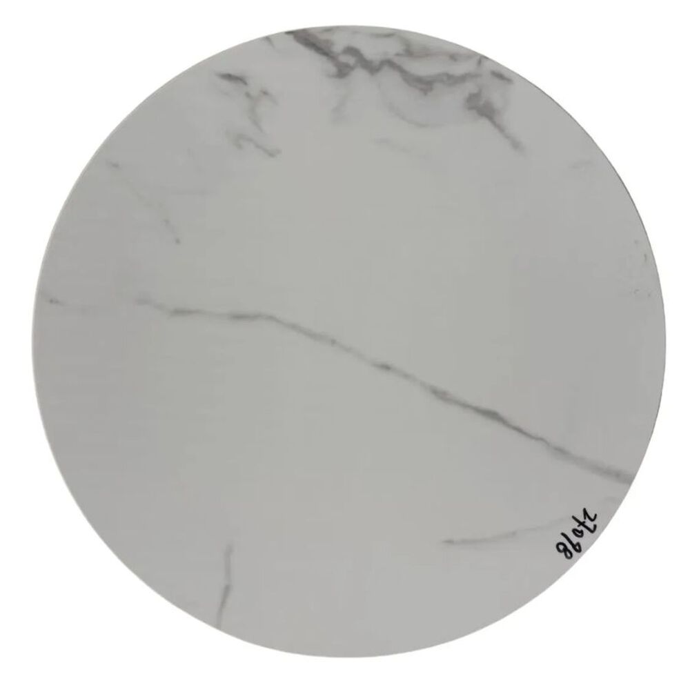 Mesa De Centro Redonda Blanco Con Dorado image number 3.0