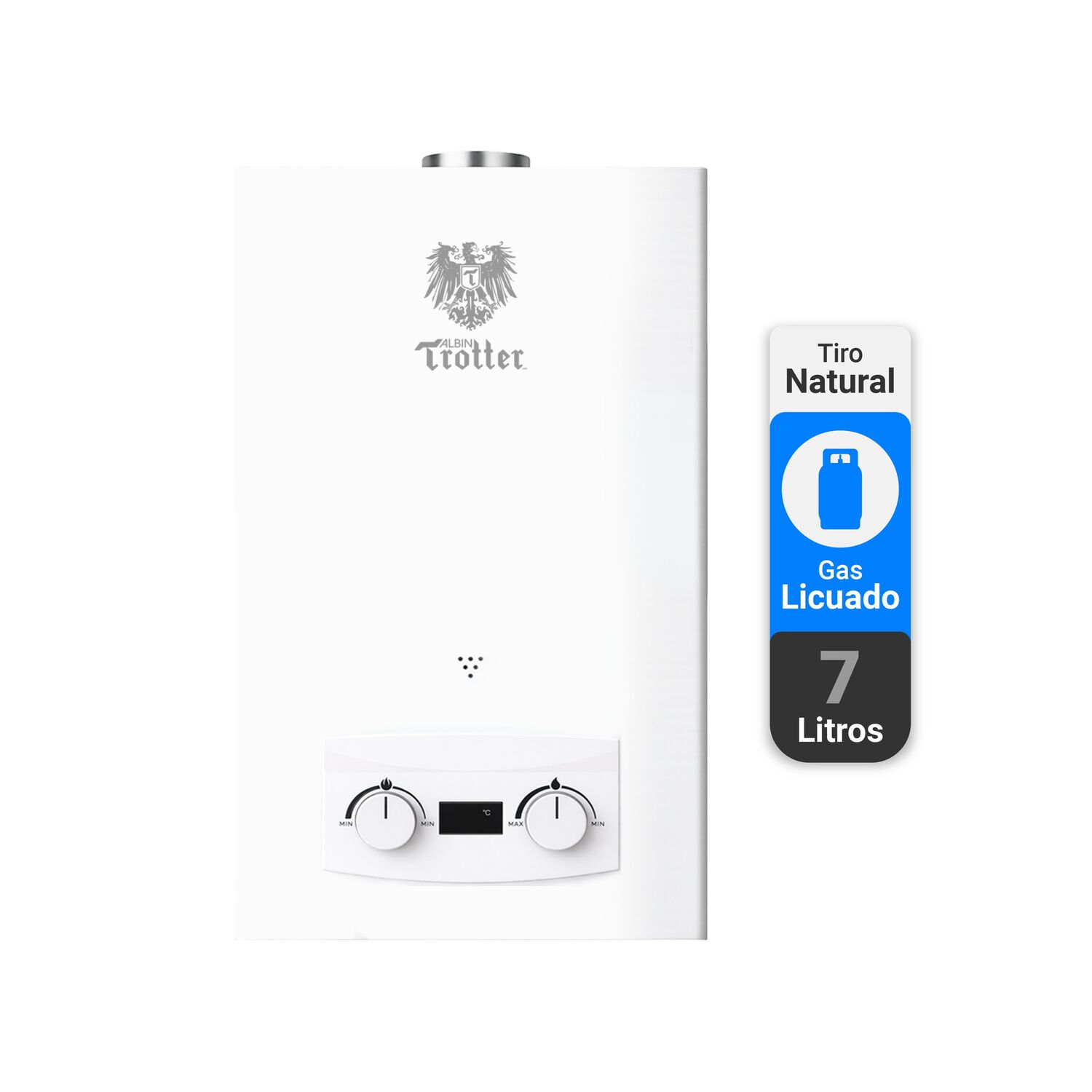 Calefont Albin Trotter 7 Litros Tiro Natural Gas Licuado image number 3.0