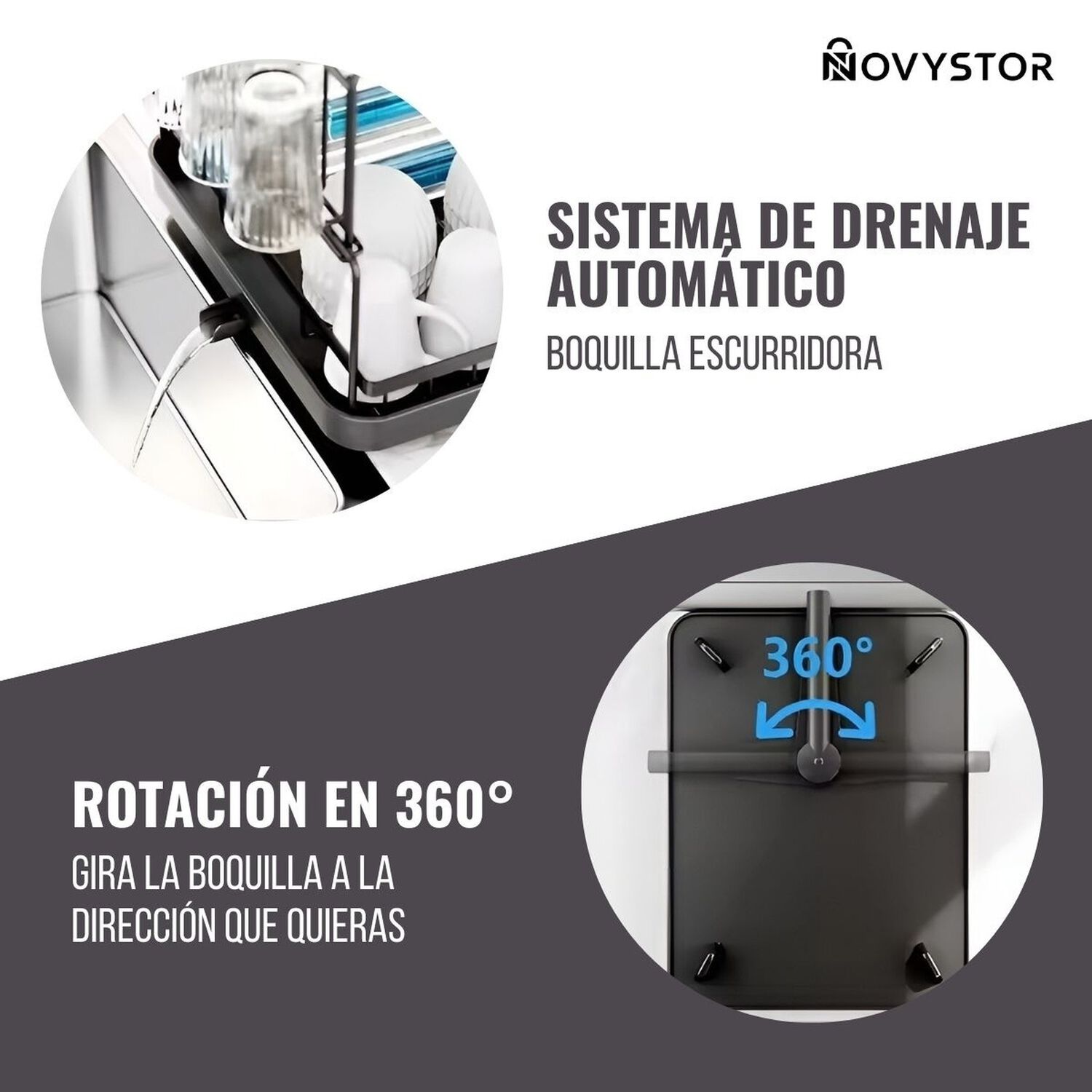 Secaplatos Escurridor Acero Inoxidable De 2 Niveles +drenaje image number 5.0