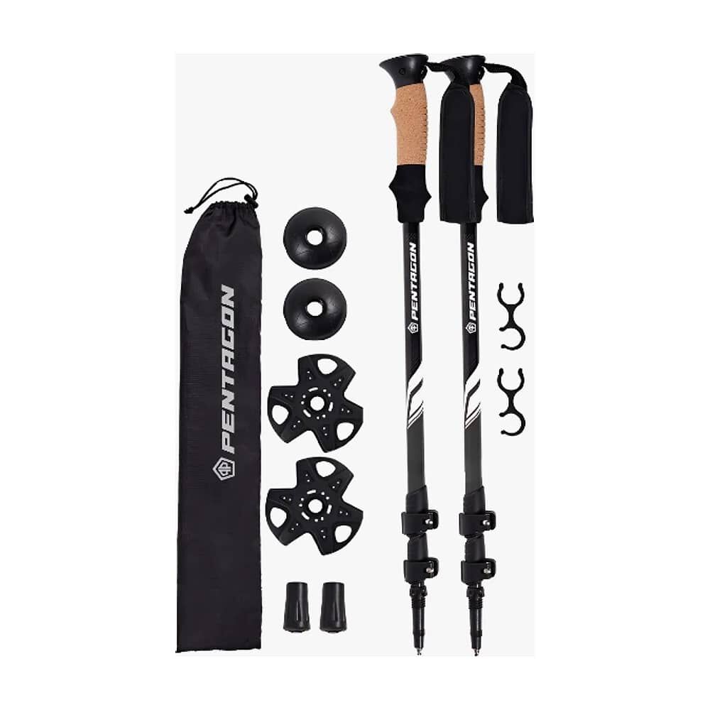 Bastones De Trekking Set De 2 Plegables Aluminio image number 0.0