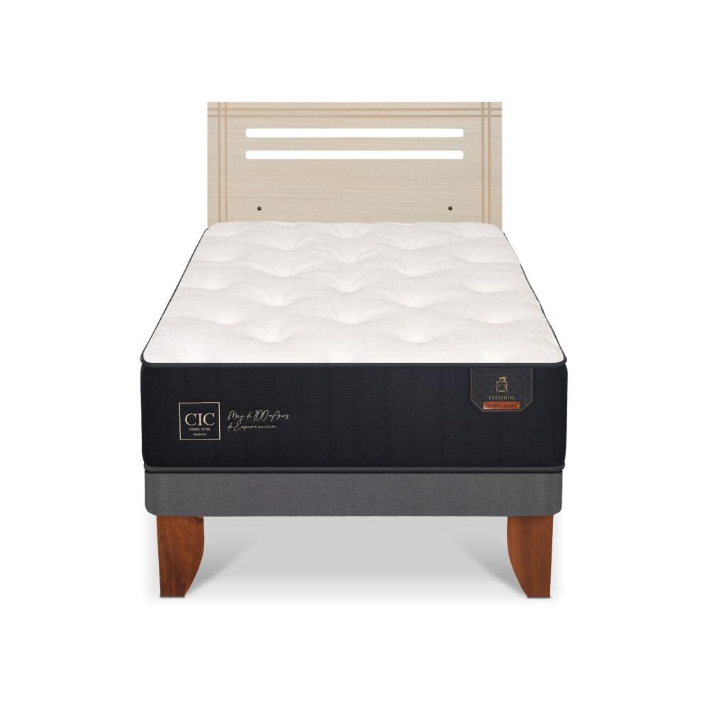 Cama Europea Cic Linea Premium / 1.5 Plazas / Base Normal + Respaldo image number 0.0