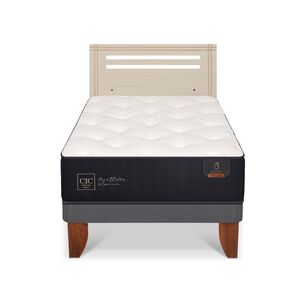 Cama Europea Cic Linea Premium / 1.5 Plazas / Base Normal + Respaldo