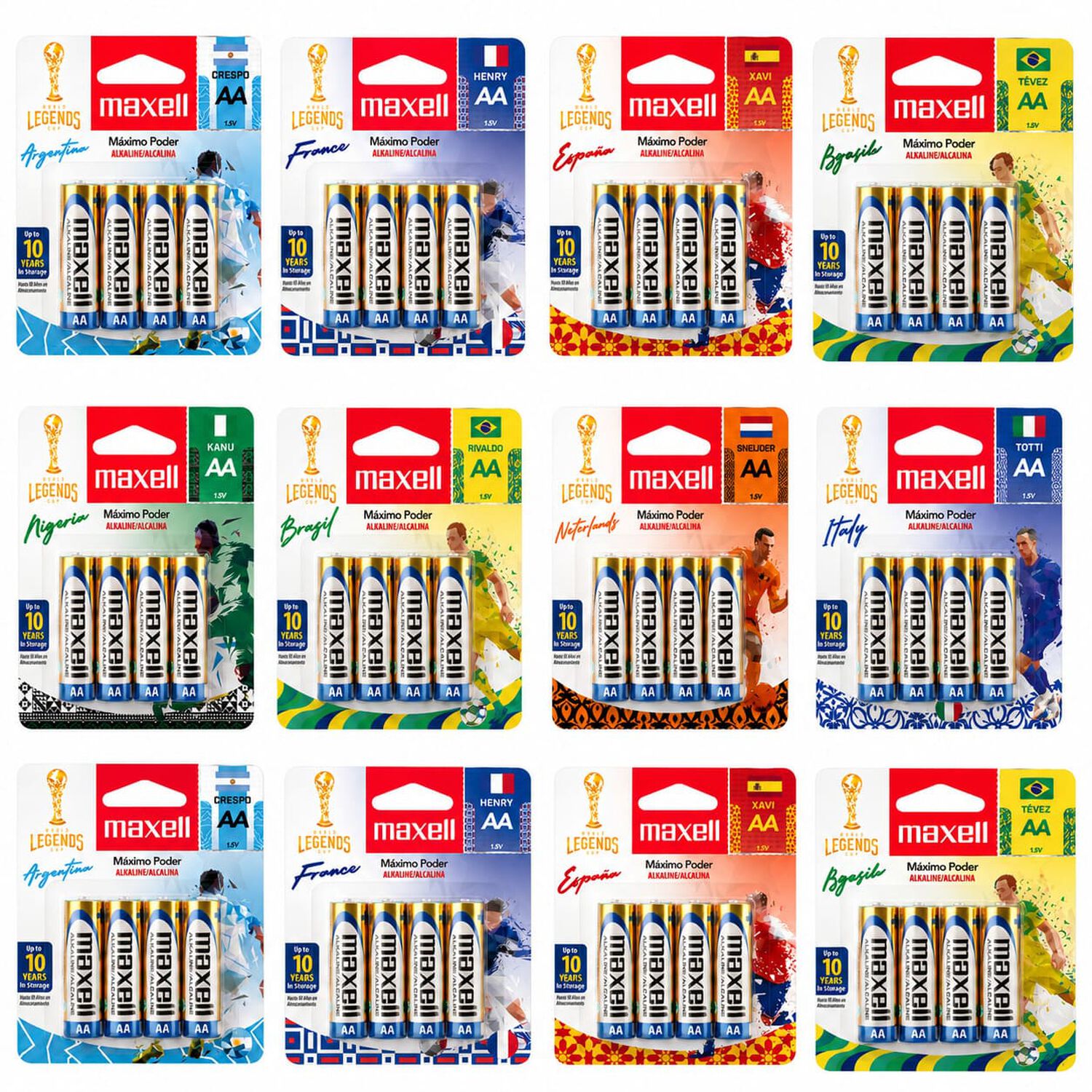 Pack 48 Pilas Alcalinas Aa 1,5v Leyendas Blister 4uds. image number 0.0