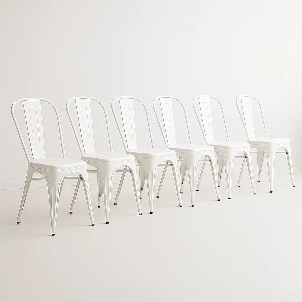 Pack De 6 Sillas Tolix - Blancas image number 0.0