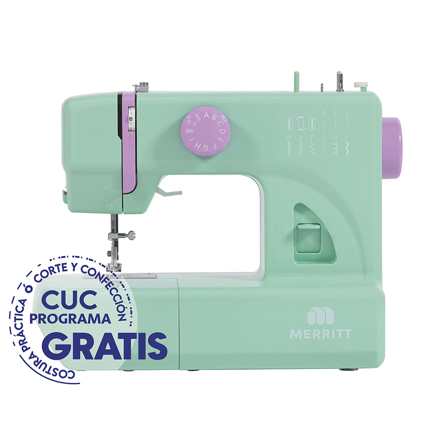 M&aacute;quina de Coser Merritt ME6 Verde Agua image number 0.0