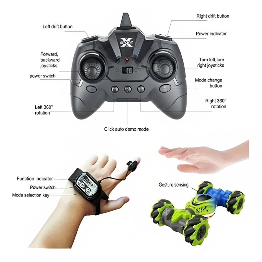 Auto Loco 4x4 Trucos Pro Con Control 2.4g Verde image number 1.0