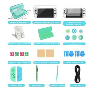 Funda Protector Nintendo Switch Oled Animal Crossing 27pzs