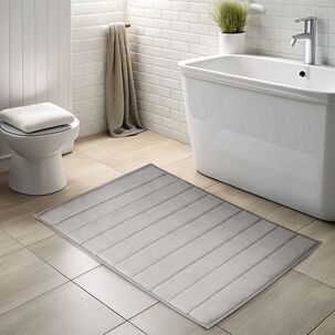 Alfombra De Ba&ntilde;o Nautica Home 50x80cm Coralina Ultra Suave Gris