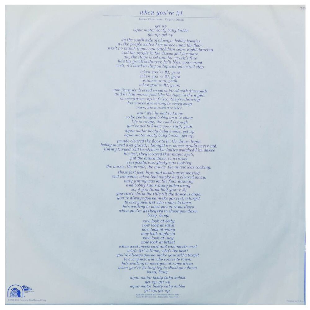 Gene Chandler - When You're #1 | Vinilo Usado image number 3.0
