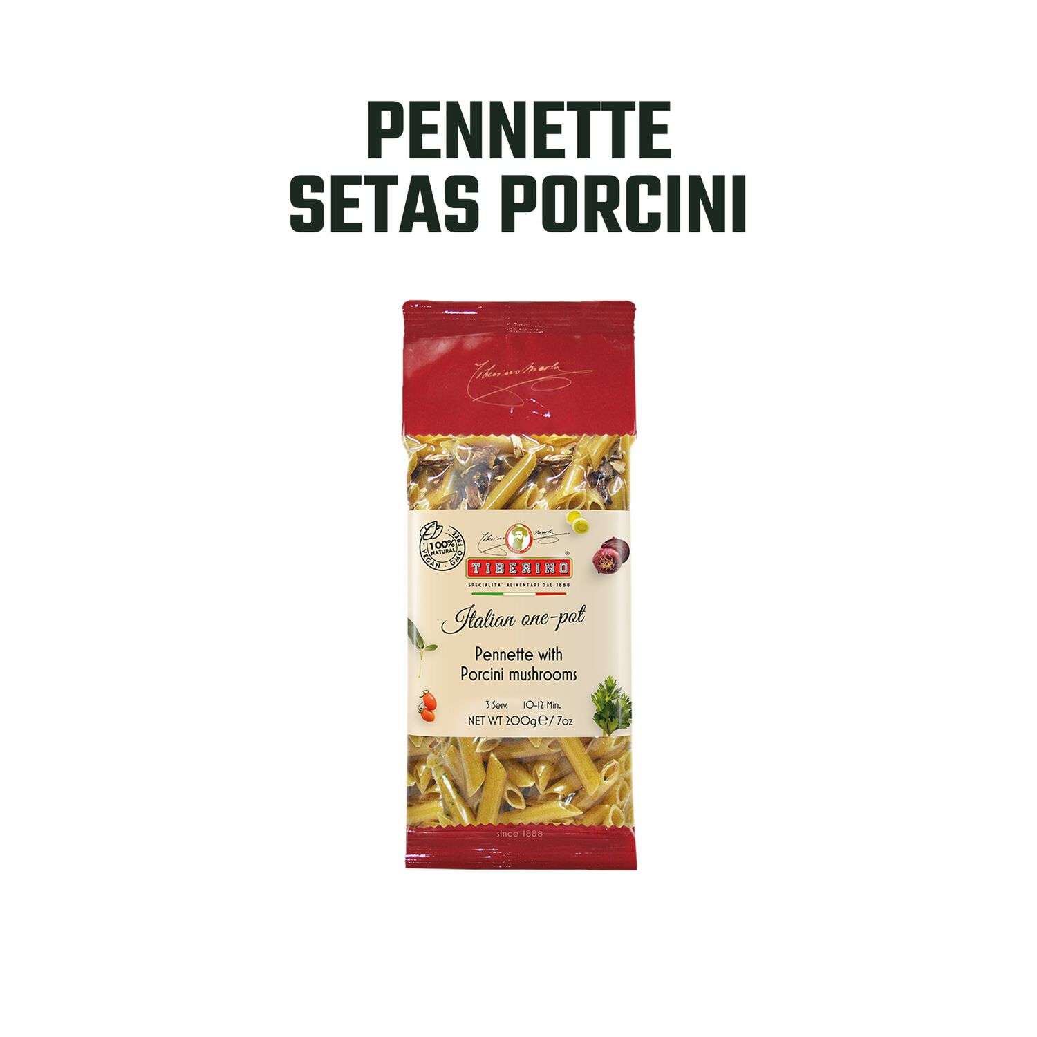 Pasta Pennette Porcini Tiberino 1 X 200 Gr image number 2.0