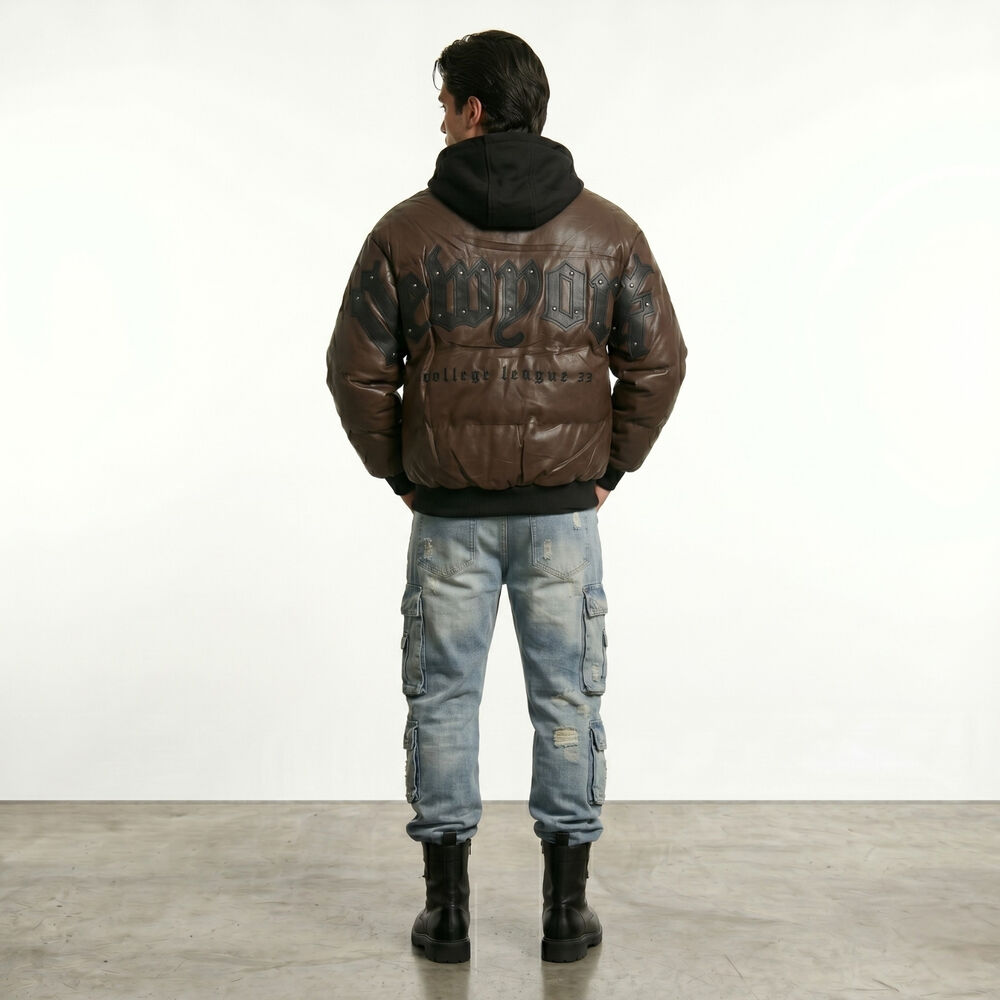 Chaqueta Parca Ecocuero Impermeable Hombre New York image number 2.0