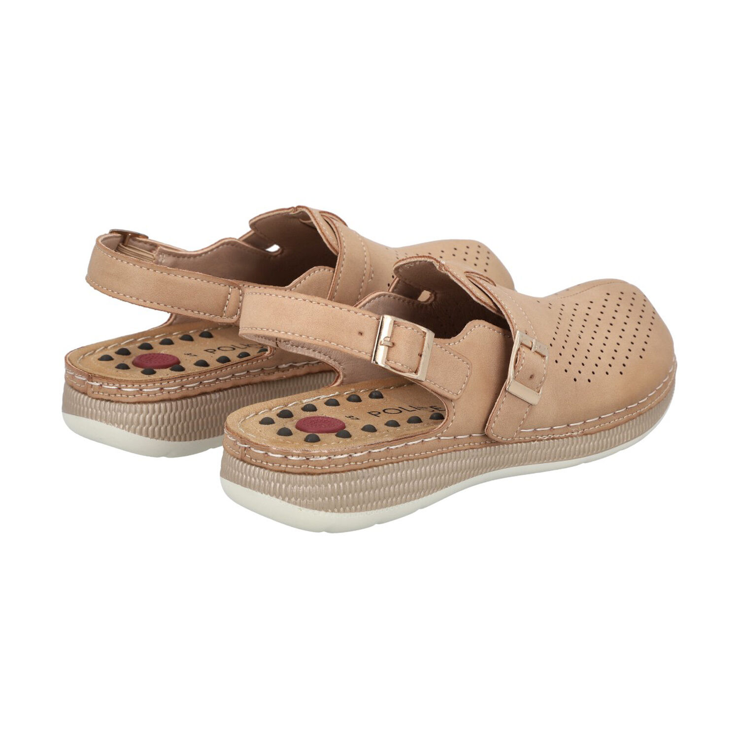 Zueco Mujer Marina Camel Police image number 3.0