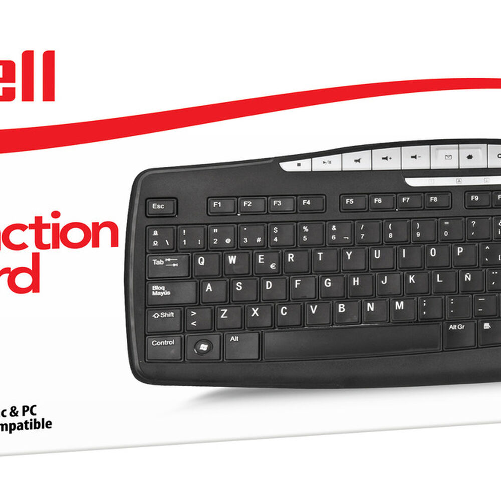 Teclado Multifuncional Maxell Kb-100 Conector Usb Negro image number 2.0