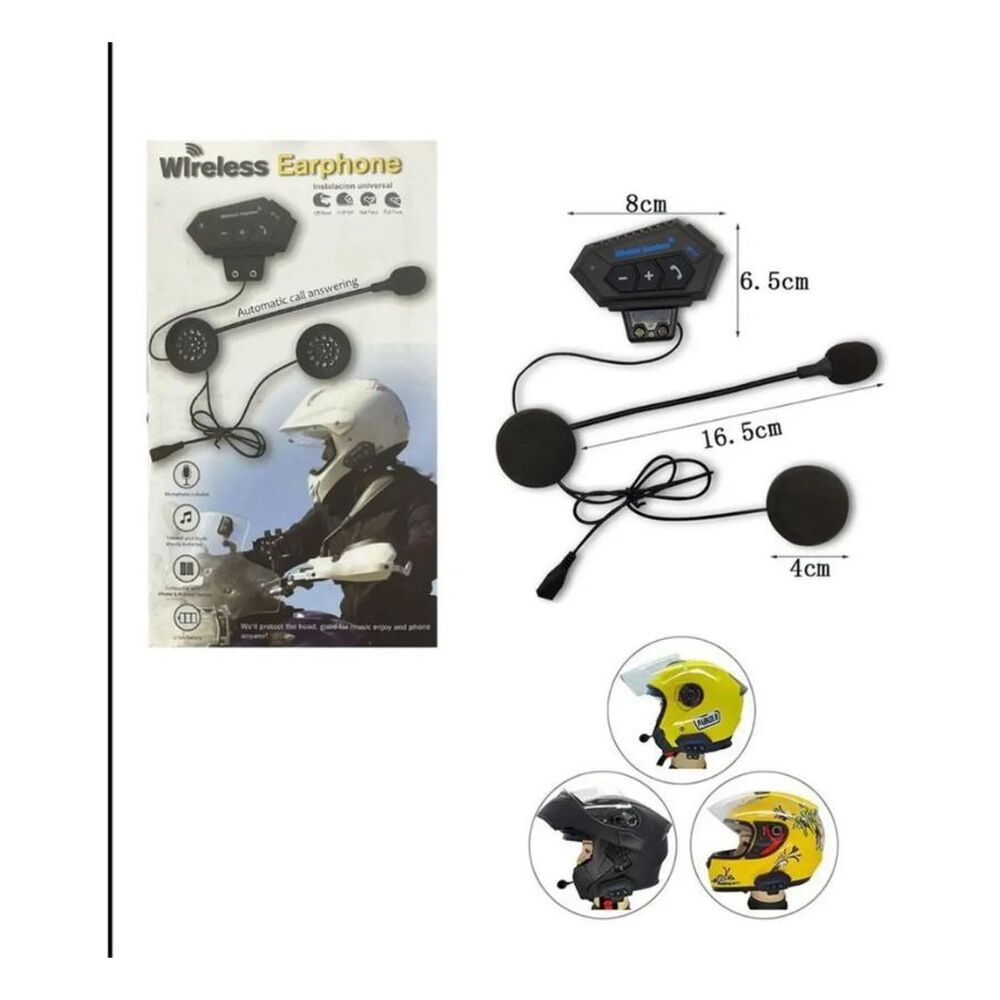 Audifonos Bluetooth Para Casco Moto Bt-12 Manos Libres image number 2.0