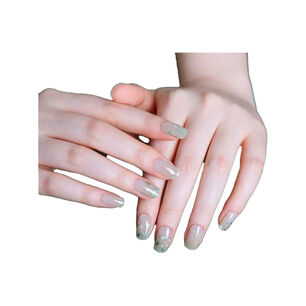 U&ntilde;as Sticker Efecto Gel Tiolla Mix Green