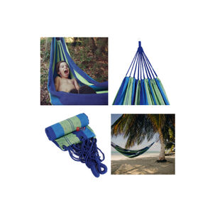 Hamaca De 180x150cms De Algod&oacute;n Con Dise&ntilde;o Color Azul - Ps