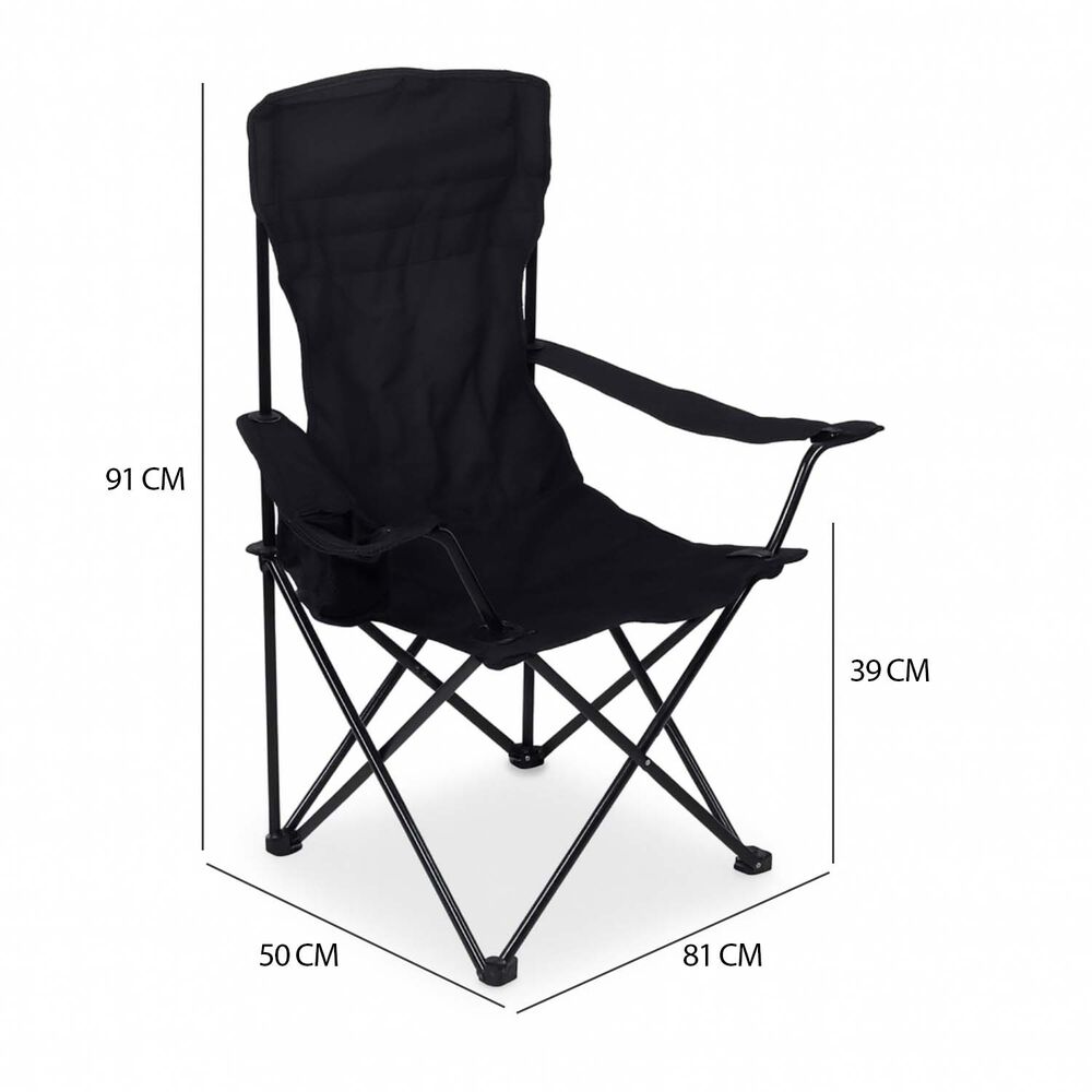 Silla Plegable Camping Llanquihue Negro image number 6.0