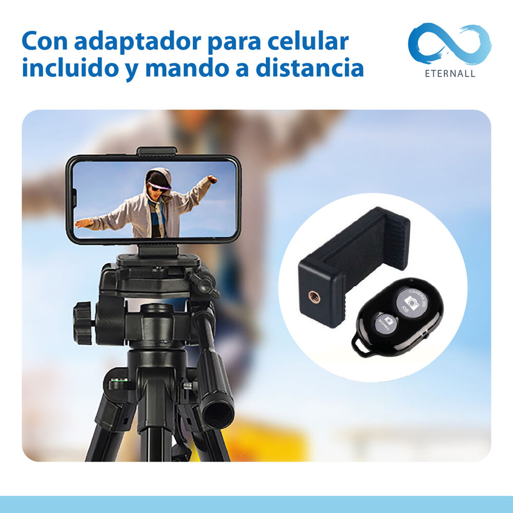 Trípode Celular Camara Portátil Aluminio Carga 10 Kg 170 Cm image number 3.0