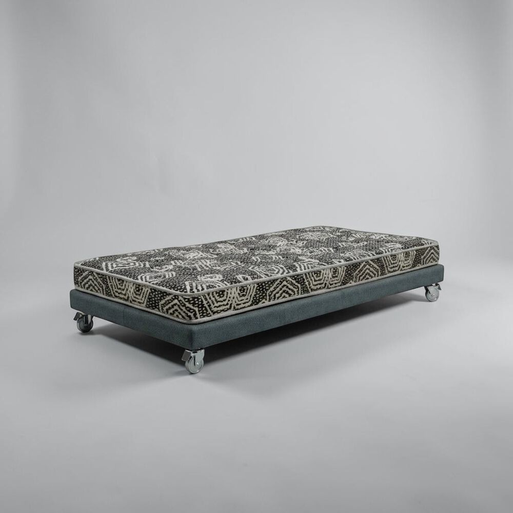 Cama 1.5 Plaza Box 8 Cm L180 Cm + Colchon Modelo Ideal - Rueda Pyton (gris) image number 1.0