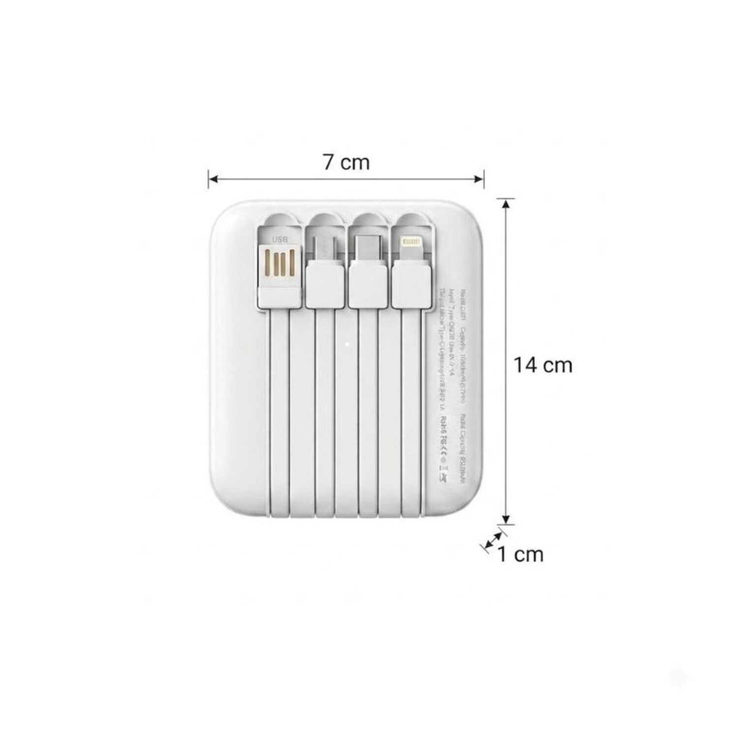 Power Bank Bater&iacute;a Port&aacute;til 10000mah Carga R&aacute;pida 4 Cables image number 1.0