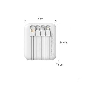 Power Bank Bater&iacute;a Port&aacute;til 10000mah Carga R&aacute;pida 4 Cables