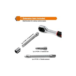 Juego Estuche De Llaves Trinquete Dados Por 46pcs Puntas Metricas