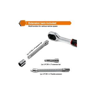 Juego Estuche De Llaves Trinquete Dados Por 46pcs Puntas Metricas