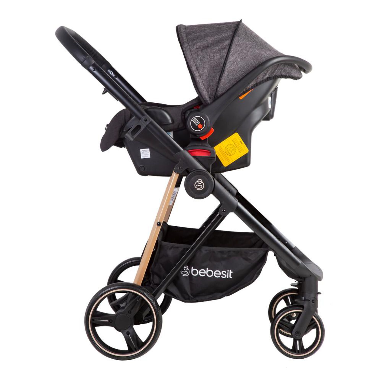 Coche Travel System Bebesit Cosmos Negro image number 5.0