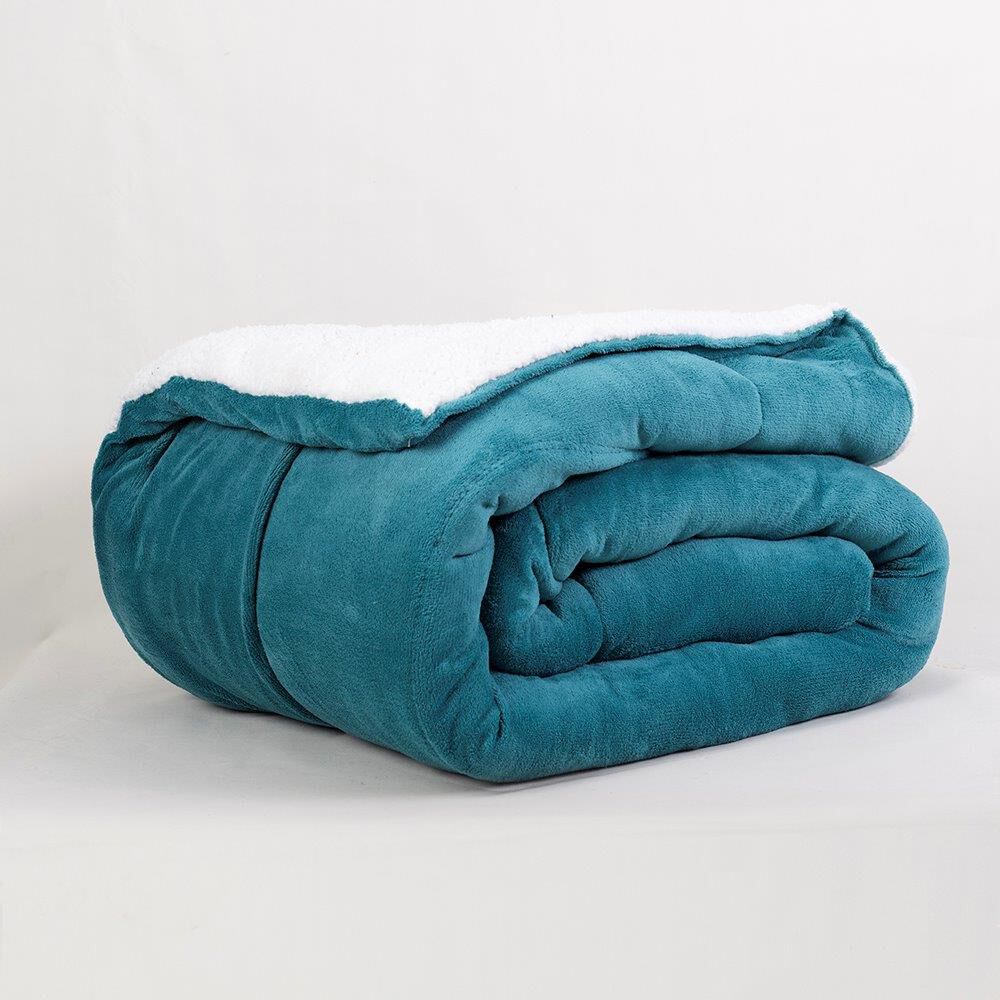 Plumon Coral Sherpa Super King Verde image number 2.0