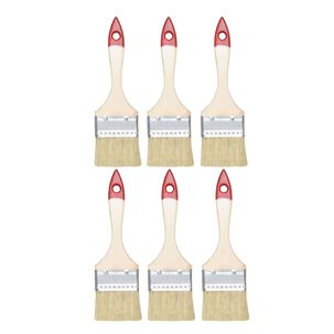 Set 6 Brocha Mango Madera 2.5 Pulgadas Para Pintura Pintar