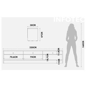 Rack Decocasa Aspen / 3 Cajones