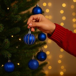 12 Bambalinas Esferas Navideñas Azul 6cm Decoracion Navidad 12 Bambalinas Esferas Navideñas Azul 6cm Decoracion Navidad