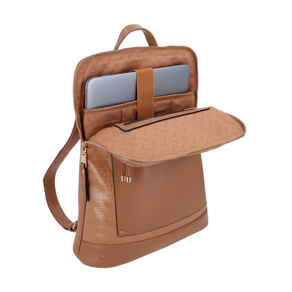 Mochila Notebook Secret Polonia Sc6 Café 15" image number 3.0