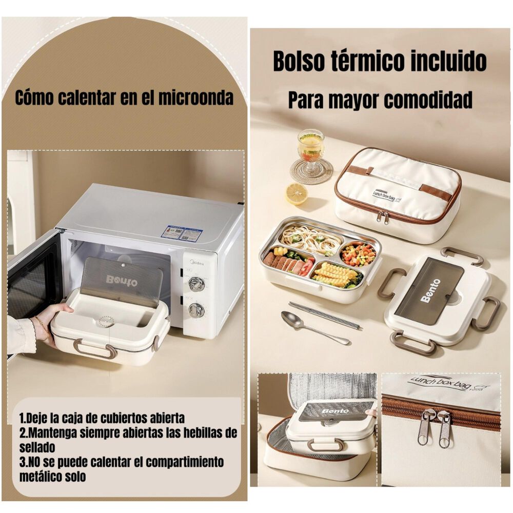 Lonchera Fiambrera Calentadora Con Bolso T&eacute;rmico Lubabycas image number 6.0