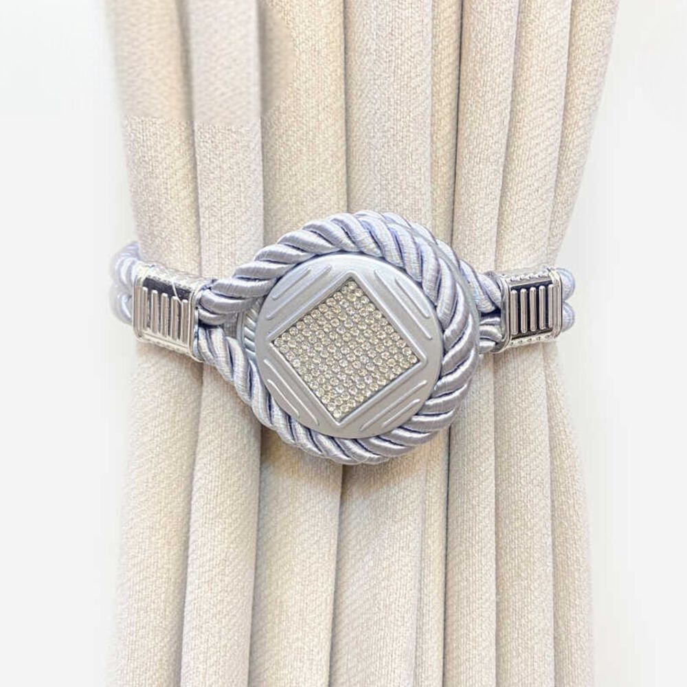 Pack De 02 Sujetadores Magn&eacute;ticos Para Cortinas Joyas Gris image number 0.0