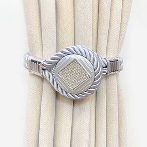 Pack De 02 Sujetadores Magn&eacute;ticos Para Cortinas Joyas Gris