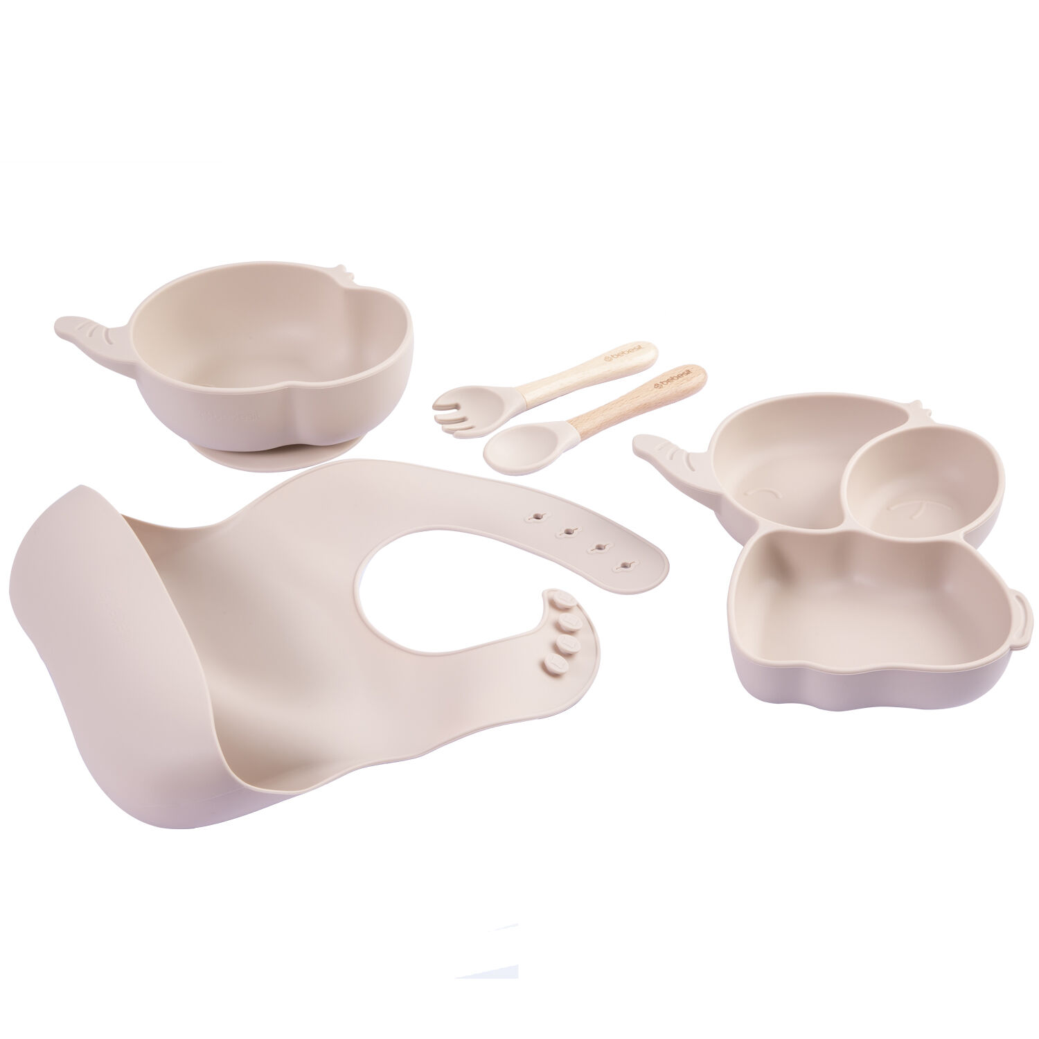 Set Alimentacion Elefante Silicona Beige image number 1.0